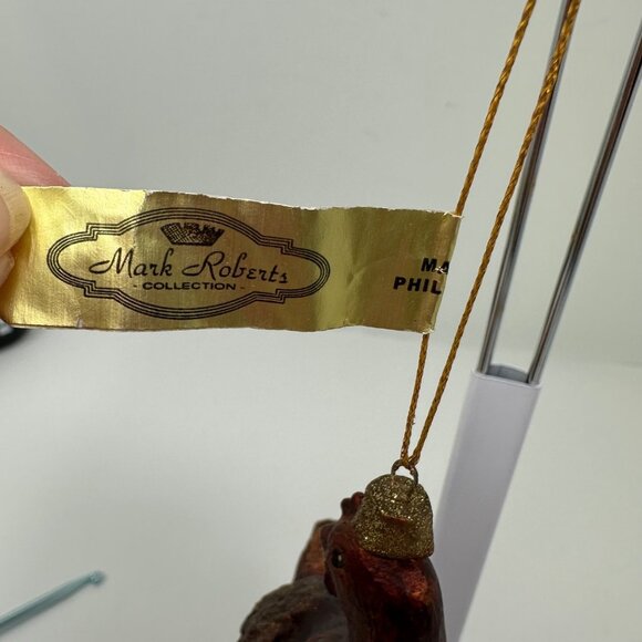 Mark Roberts Three French Hens Ornament 12 Days of Christmas Glittered Bird - Picture 14 of 16